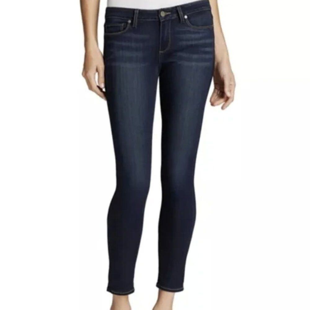 Paige Jeans Verdugo Ankle Skinny Indigo Dark Wash Blue Denim Stretch Size 27